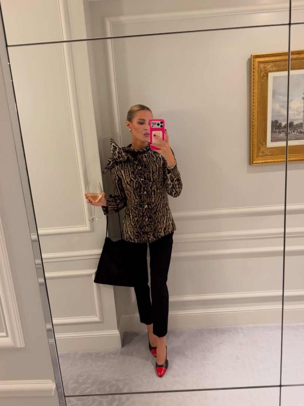 Chanel 26S Brown & Red Slingback Pump | Size 37.5C